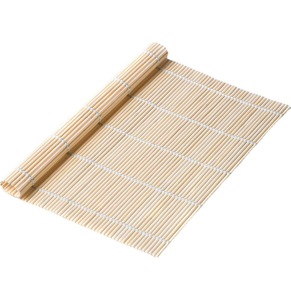 Sushi Bamboo Roller Blind, 24cm - White/Yellow/Green Skin Mat for Seaweed Rice Roll Mold