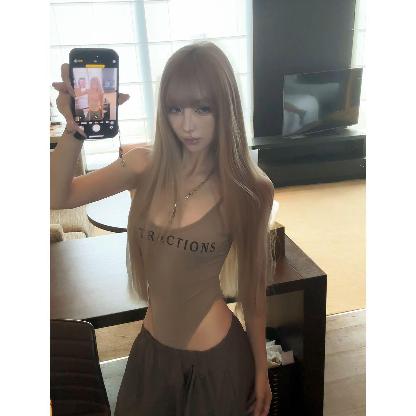 Женский сексуальный боди-комбинезон с вырезами, стройнящий Extra Large коричневый