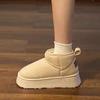 Fashion Versatile Non-slip Warm Thick-soled Snow Boots Women's 2025 New Autumn and Winter Velvet Thickened One-pedal Cotton Shoes