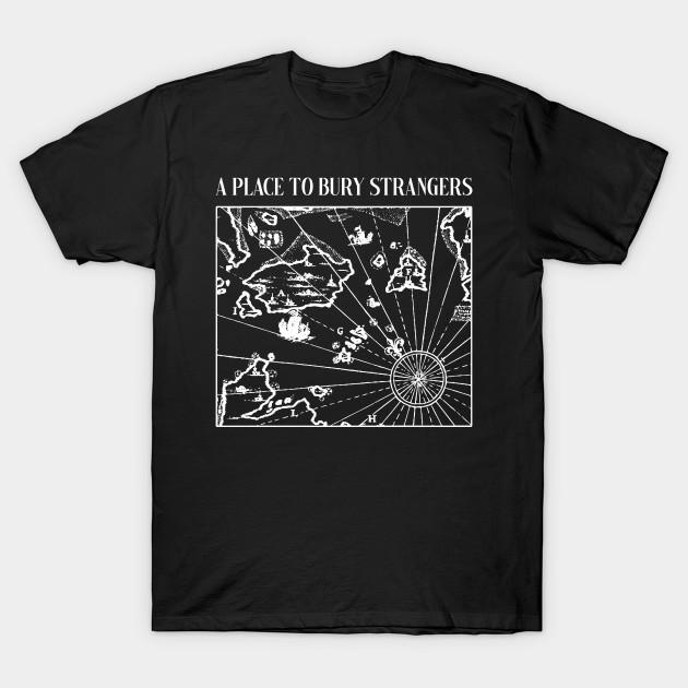 Men Black Print T-shirt A Place To Bury Strangers Pinned No-Cut Transfer Paper Print Cotton Tshirt S чёрный