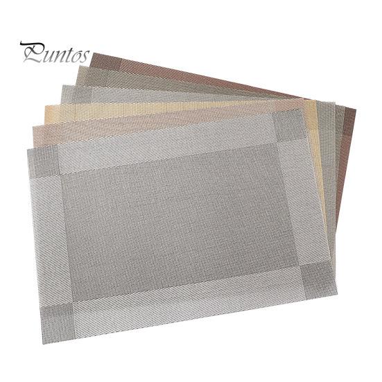 Woven Vinyl Placemat Heat-Resistant PVC Placemat Non-Slip Washable Table Mat Protects Table from Burns Stains Dining Mats for Home Restaurant Bar