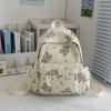 Women's Bear Printed Backpack Student's Lightweight Schoolbag