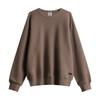 Casual Temperament Relaxed Waffle Crew Neck Japanese Simple Solid Color Sweater Man