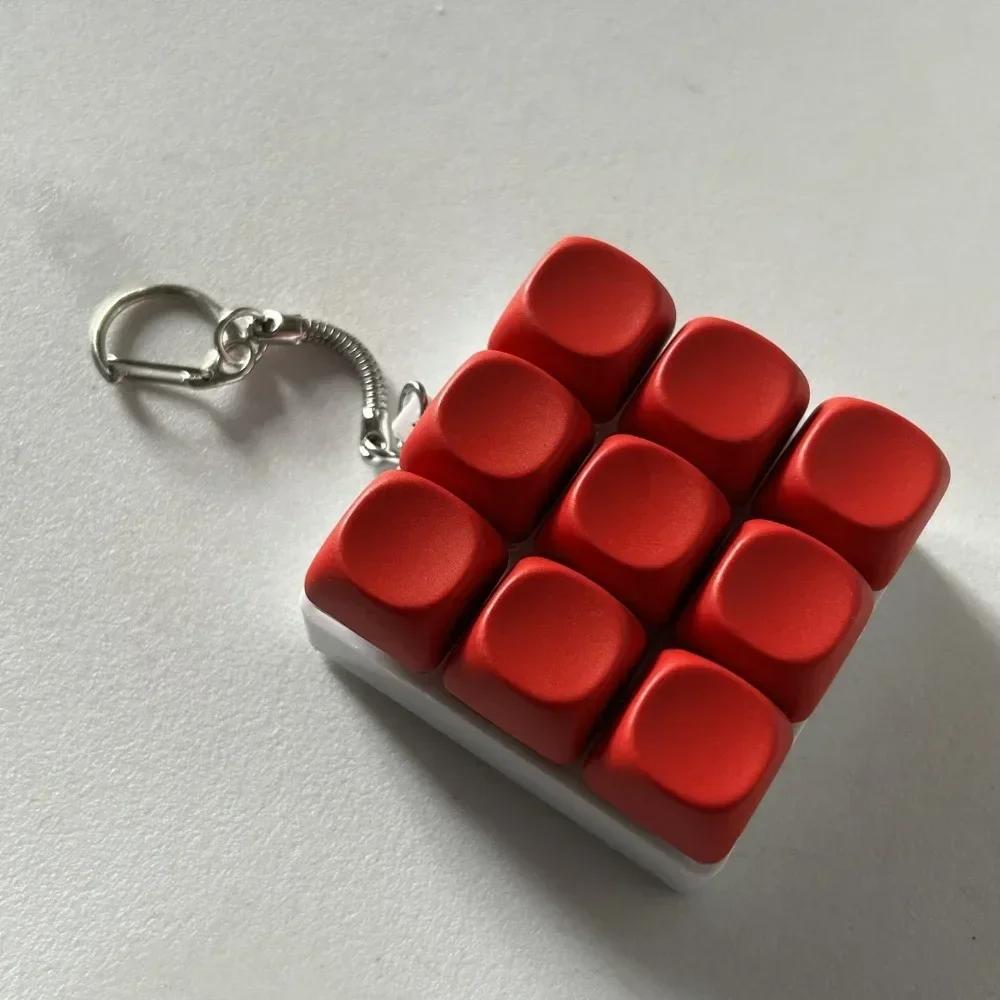Keyboard Key Fidget Reliver Stress Toys Colorful Keychain Keycap Antistress Toys Adult Children Finger Button Toy Kids Game Gift