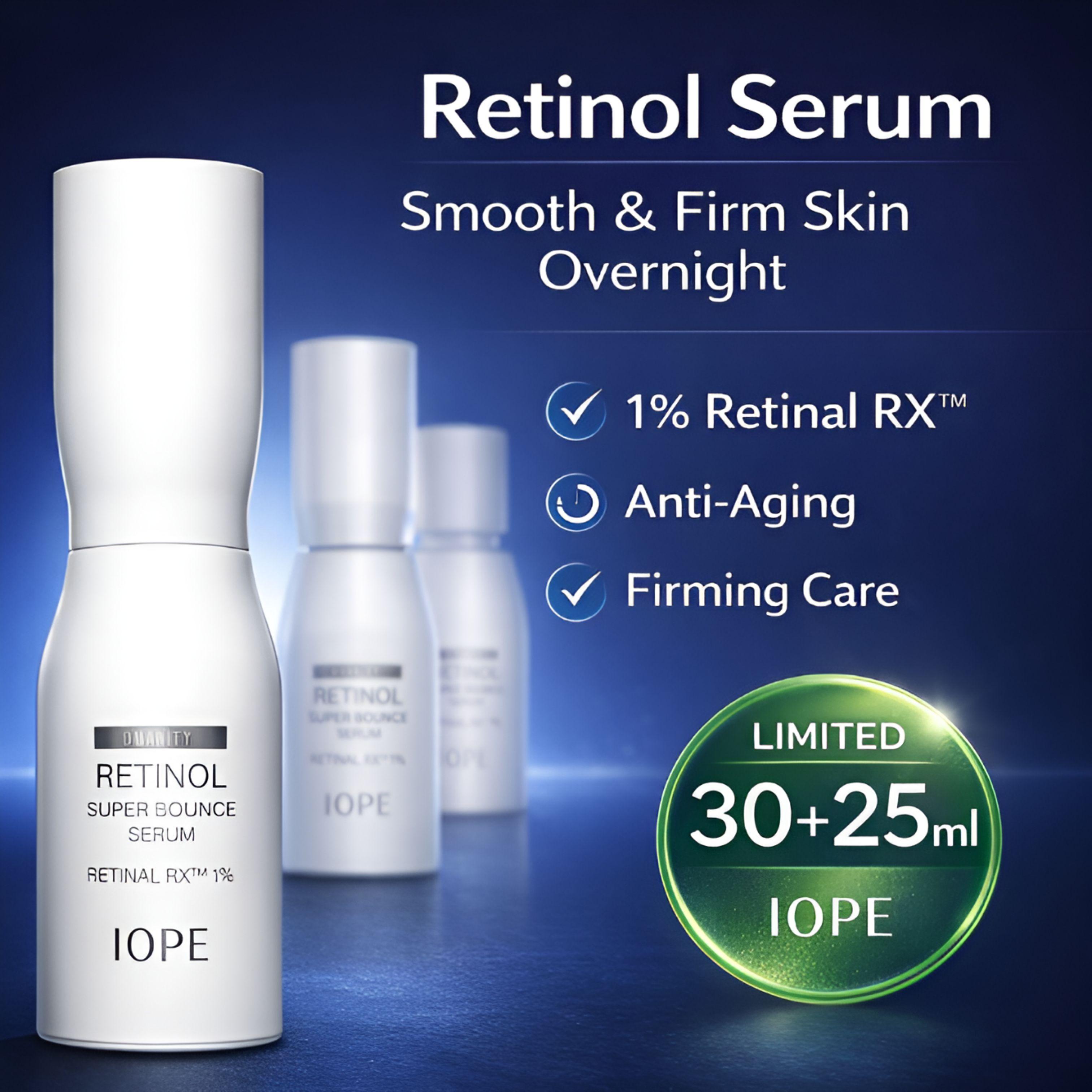 IOPE Ретиноловая сыворотка Super Bounce 30 мл + 25 мл Специальный набор