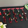 New High-End Christmas Phone Lanyard: DIY Red and Two-Color Bead Wrist Strap