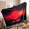 Mainz 05 Personalized Fleece Blanket With Football Logo, Custom Name Text Soft Warm Home Throw Blanket