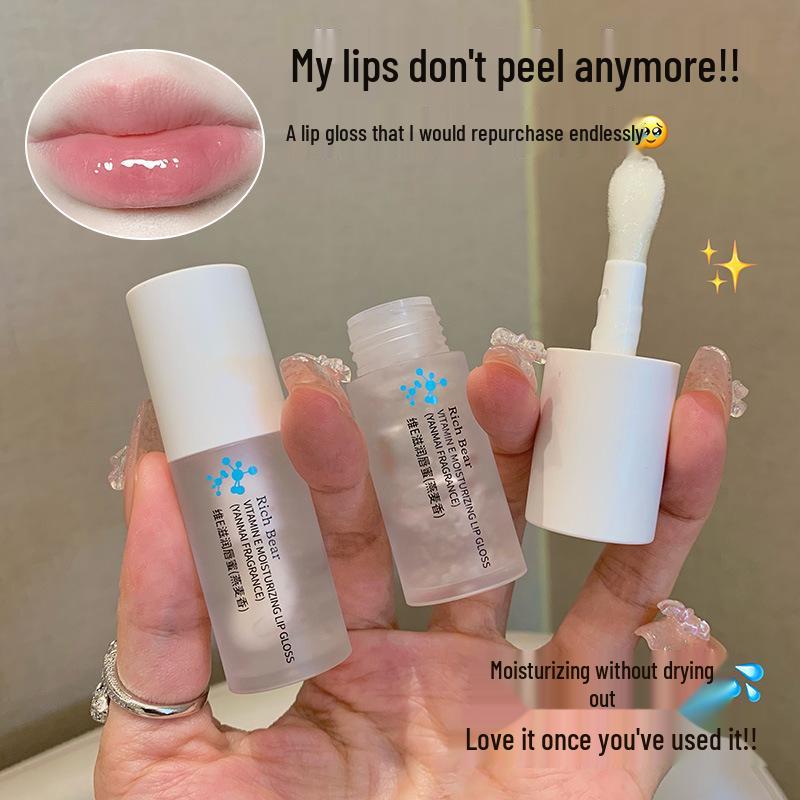 

Масло для губ с ароматом овсянки Rich Bear: Увлажняющий блеск с витамином Е и увлажняющая маска для ухода за губами.