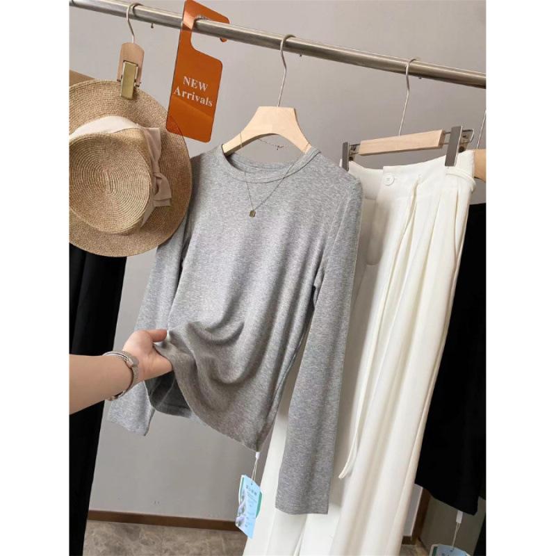 High-quality Long-sleeved T-shirt Women's Spring, Autumn and Winter Korean Version Slim-fit Bottoming Shirt Top Ins Tide