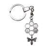 Butterfly Bird Nature Harmony Pendant Antique Bronze Metal Keychain with 30mm Ring for Girls Trendy Gift