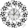 Metal Frame Wall Clock Iron Flower Wall-mounted Clock Elegant Decorative Clock  Kitchen