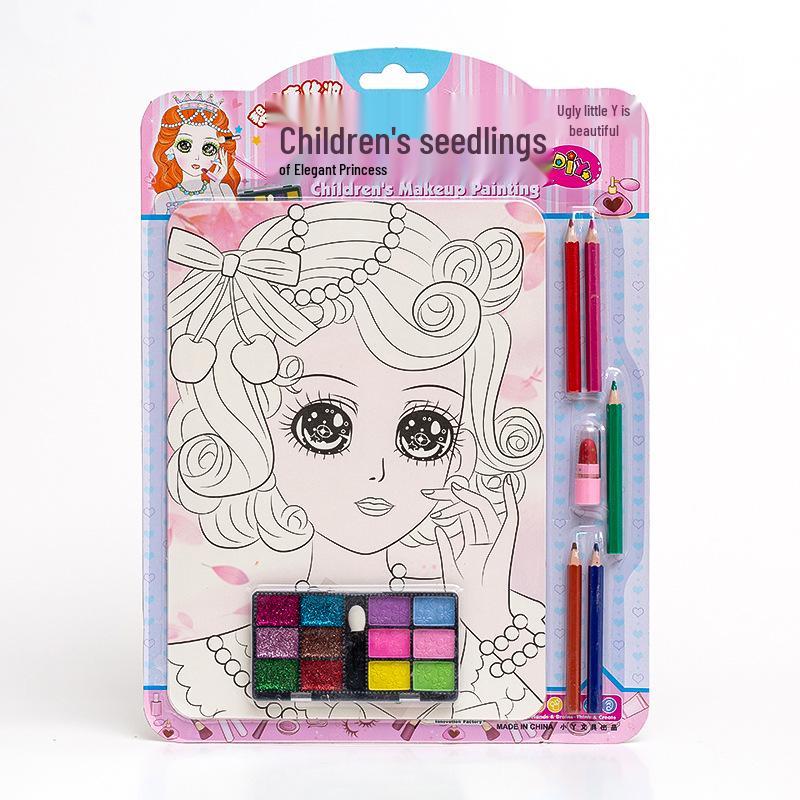 Creative Makeup Toy: DIY Doodle Face & Watercolor Painting Set for Girls