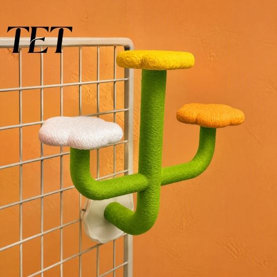 Multi-tiered Bird Perch Cactus Parrot Perch, Multi-Tier Textured Non-slip Standing Platform, Budgie Cage Accessories Toy, Accessory for Parakeets