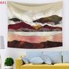 Abstract Mountain Landscape Tapestry Wall Hanging Bohemian Boho Nature Wall Art Polyester Decoration for Living Room Bedroom Cot