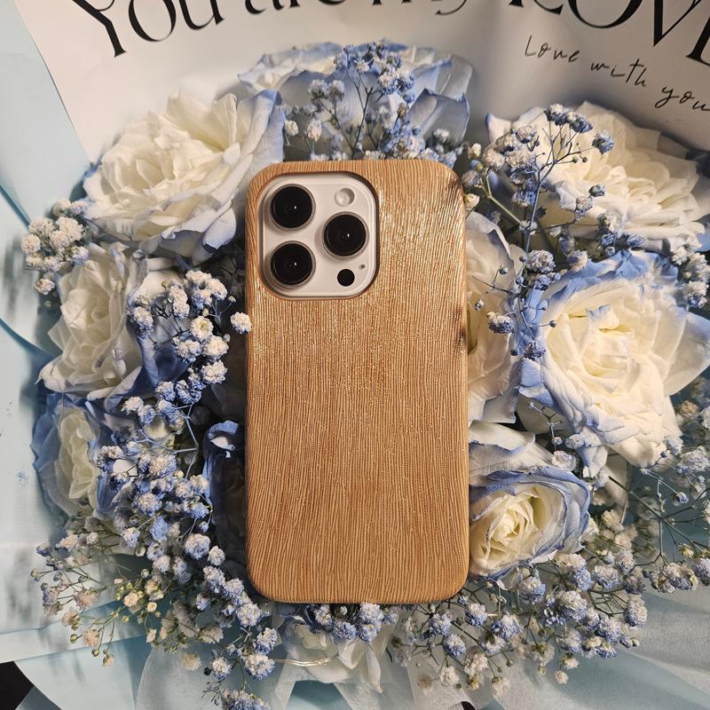 The Semi-wrapped Sandblasted Leather Texture Is Suitable for Apple 15promax Phone Cases, IPhone14/13 Simple 12 Cases