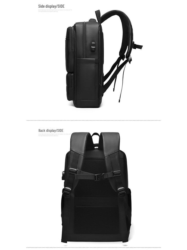 Men's High-Capacity Laptop Backpack for Fashionable Business Travel and Commute