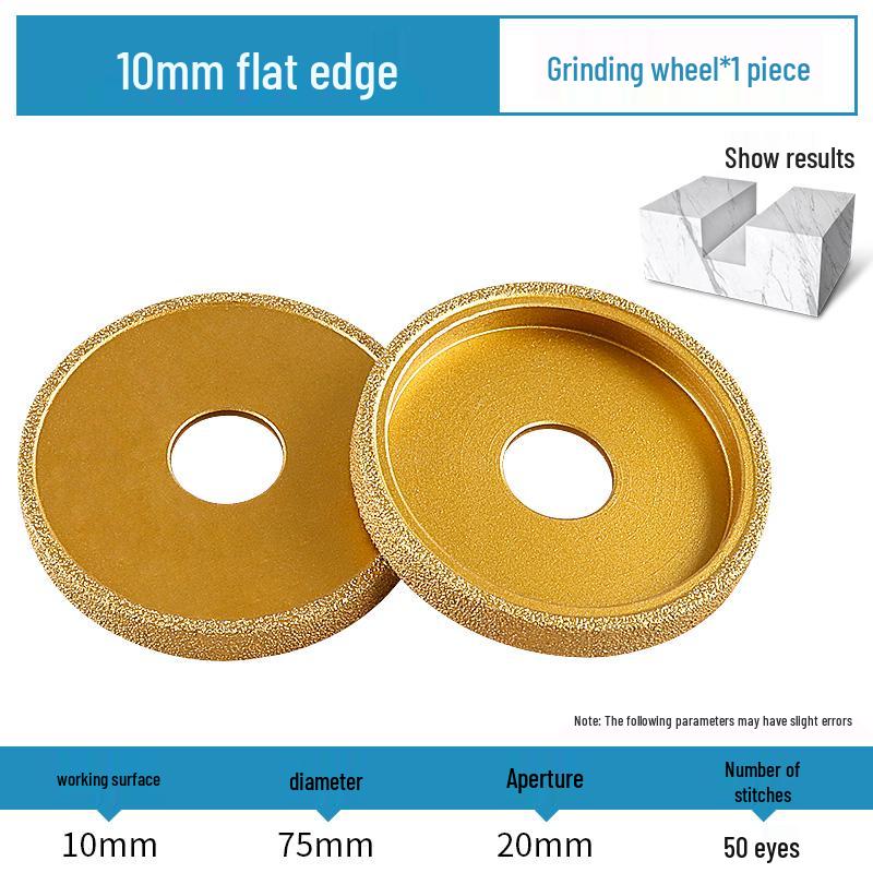 Stone Edge Grinding Wheel for French Edge Granite & Marble Tile - Trimming, Rounding, and Grooving with Angle Grinder