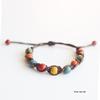 Handcrafted Unisex Ceramic Bracelet with Ethnic Flair - Watercolor-Style Beads, Great New Gift!