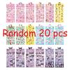 New 1/20pcs Black Rice Laser Stickers - Anime Cartoon Style, DIY Creative Stickers, Suitable for Stationery and Home Decoration