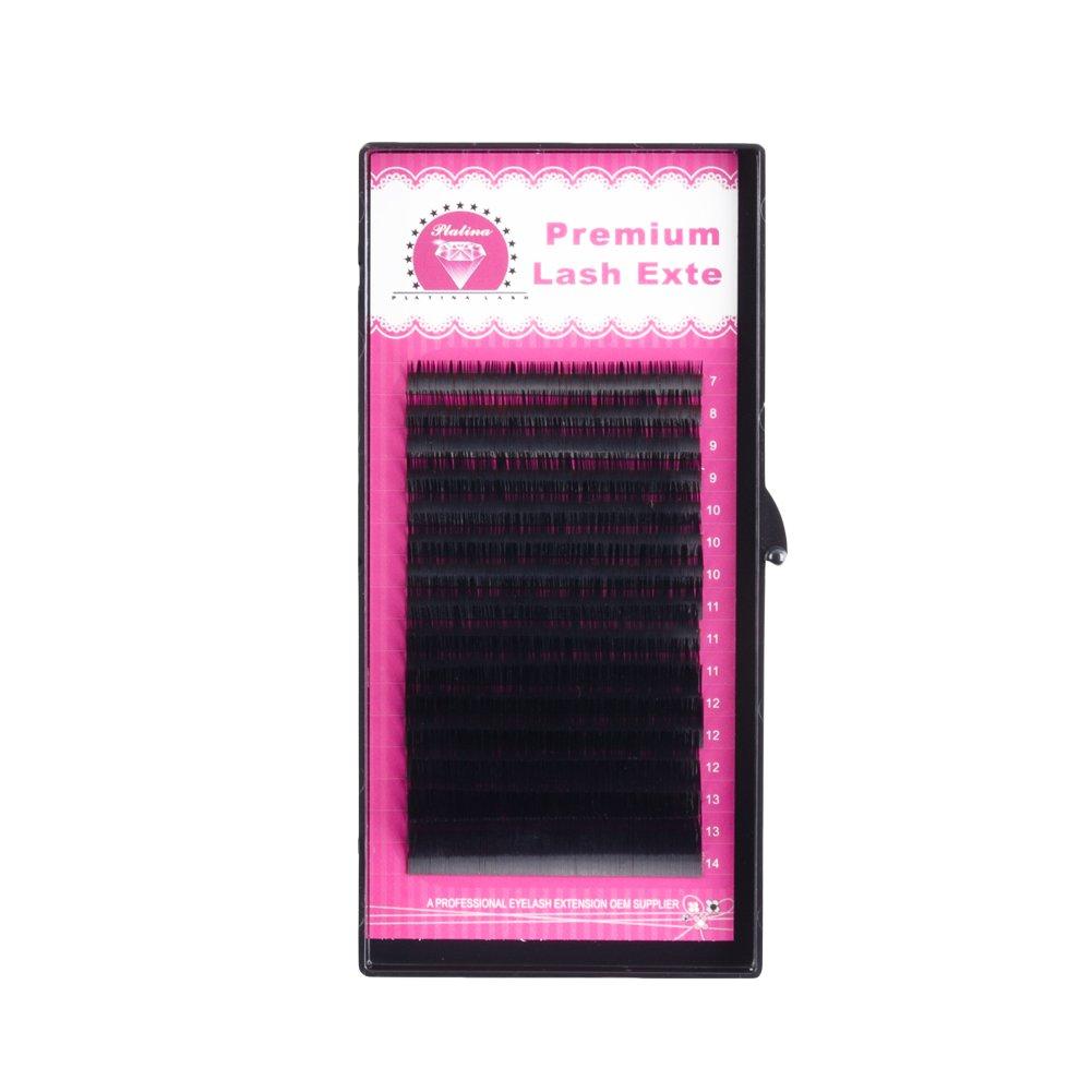 

PLATINA LASH Sable Eyelash Extensions, C Curl 0.15mm, Thickness (Specify Thickness) 7-14mm, MIX Length, 16 Rows per Sheet [Approx. 3700 Lashes]