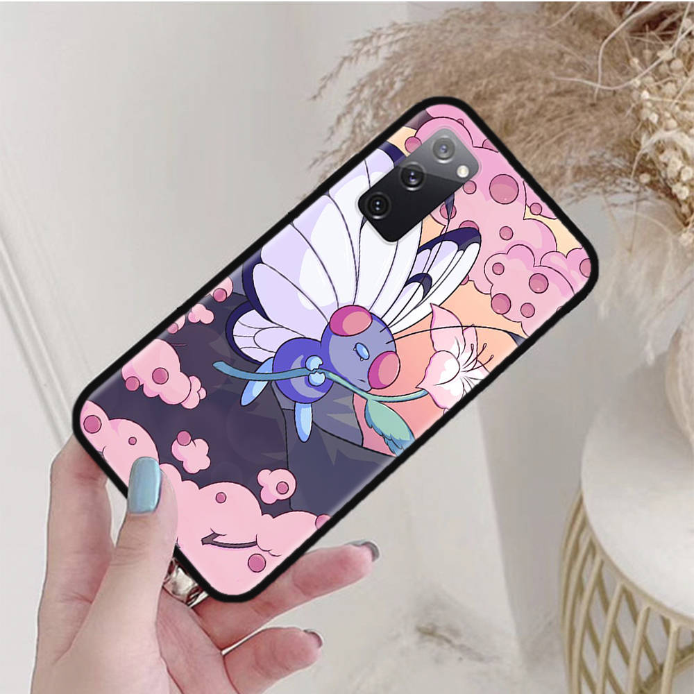 Black Case for Samsung Note 20 Lite S24 Ultra S23 A03 A05 A06 A11 A71 A15 A16 A13 A24 A25 A33 A52 A53 A50 M55 M35 Plus P-35 Cute Pokemons Pikachus