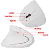 2.4GHz Optical 1600DPI Wireless Ergonomic Vertical Gaming Mouse NOn delay for pc  Laptop Black