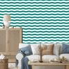 Wallpaper Stripes turquoise, white, celadon and sea green 50x1000
