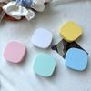 Mini Solid Color Contact Lens Case Contact Lens Container Girls Travel Holder Storage Eye Container with Mirror