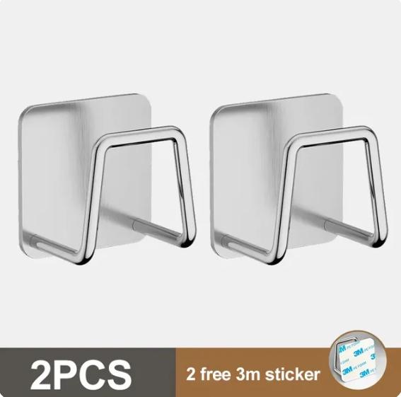 Kitchen Sponge Rack Stainless Steel Rack Sponge Drainage and Drying Rack Self-adhesive Storage Rack Kitchen Organizer