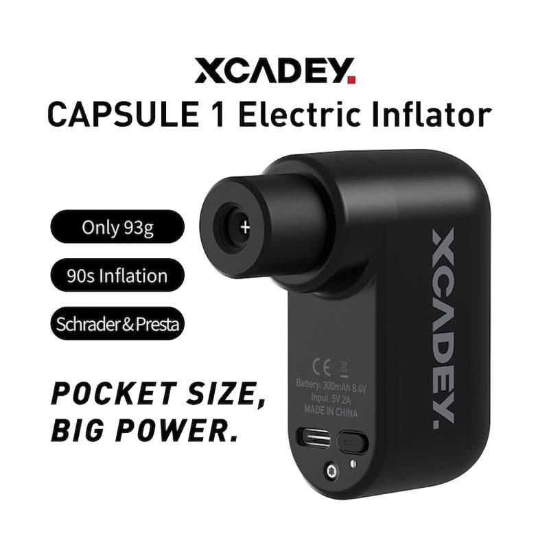 Электрический насос XCADEY 100psi Мини-электронасос для велосипедных шин Портативный TPY-C Перезаряжаемый насос для велосипеда Накачка за 90 секунд чёрный