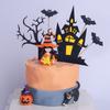 8 buc Topper tort Halloween Casă bântuită Fată dovleac Liliac Pisică neagră Topper cupcake pentru Petrecere Vrăjitori Petrecere fantome Petrecere păianjeni