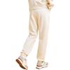 Anta Lifestyle Series Solid Color Mid Waist Tapered Knit Sports Pants Women bottoms Stone-White 962348311-1
