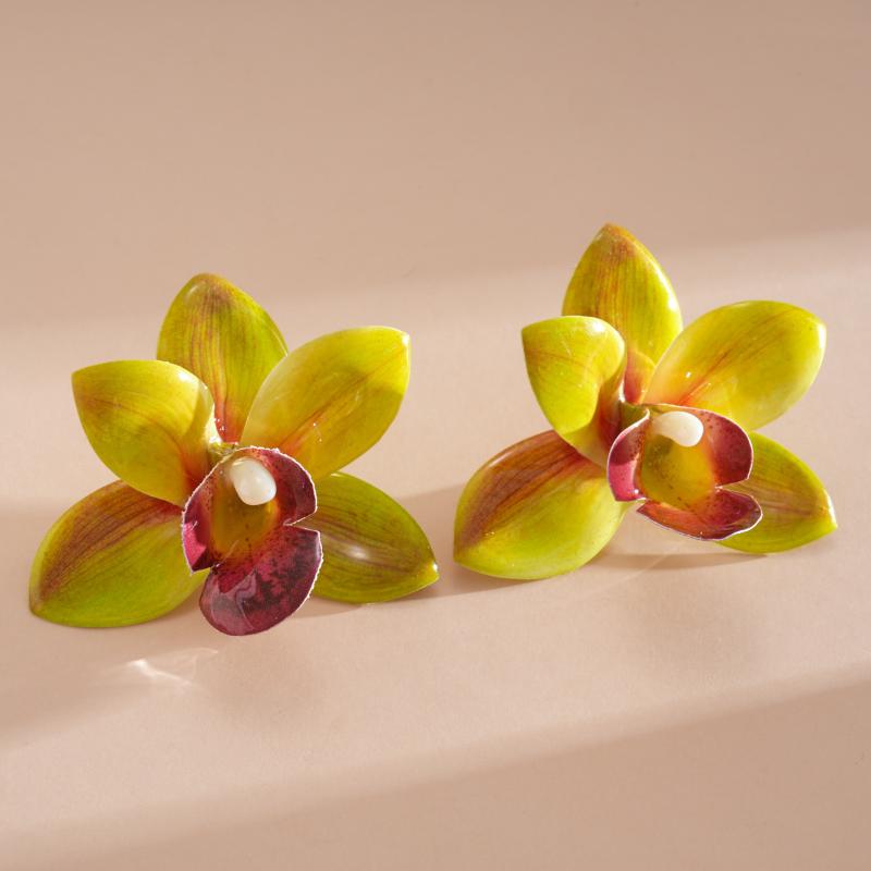 

Exaggerated Colorful Large Flower Stud Earrings For Women Boho Petal Earrings Personality Jewelry Accessories Gifts зелений