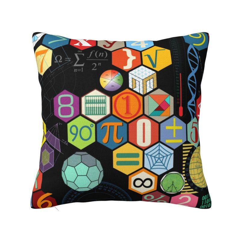 Mathematics Formulas Math Numbers Luxury Pillow Cover Home Decorative Geek Science Puzzle Sofa Cushion
