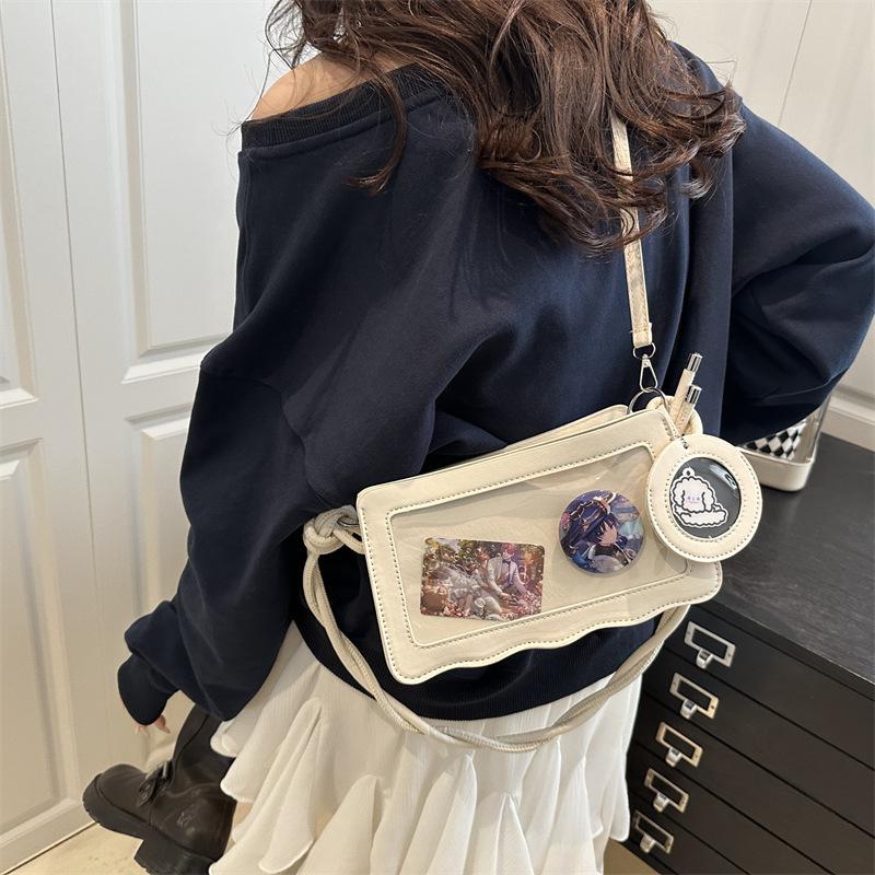 Small camera, small pain bag, crossbody shoulder bag, transparent two-dimensional small food allowance, daily commute, bar bag, casual backpack.