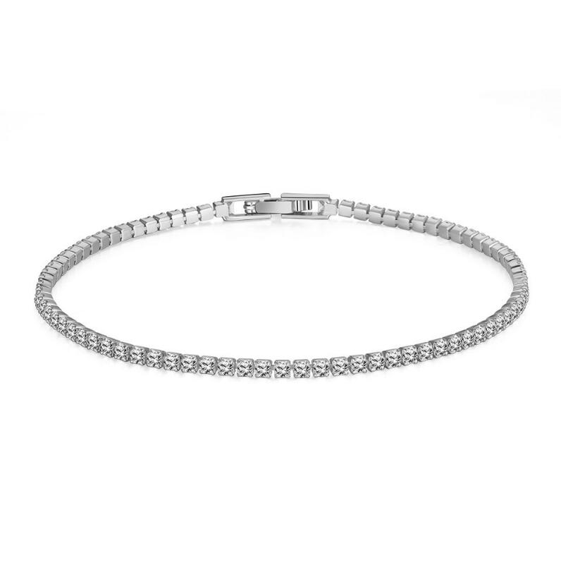 3mm 4mm Moissanite Tennis Bracelet Full Diamond GRA 925 Silver Plated Wedding Party Jewelry Bracelets for Women Man