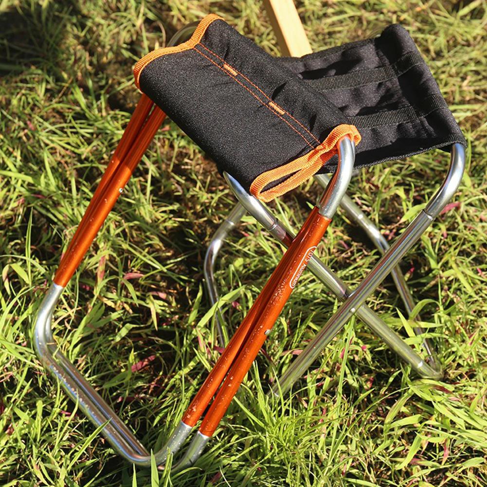Camping Stool Aluminum Alloy Portable Lightweight Foldable Fishing Chair For Outdoor Beach Picnic Travel Hiking