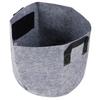 Pěstební taška na rostliny s uchy Netkané textilie Pěstební taška na zeleninu a květiny Květináč Šedočerná(7 galonů )