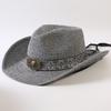 Popular European and American classic straw woven western cowboy hat men's and women's outdoor fashion OL wind woven top hat