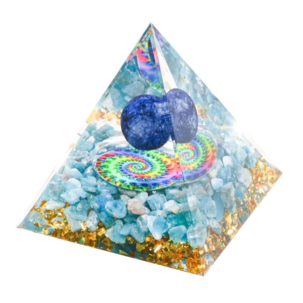 Orgonite Crystal Orgone Pyramid Tree of Life Energy Tower Nature Reiki Healing Chakra Object (H)