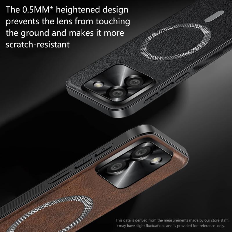 For Poco M7 Pro 5G Case Magnetic Elegant Leather Wear-Resistant Lens Fully Covered Non-Slip Grip Edge Cover Shell