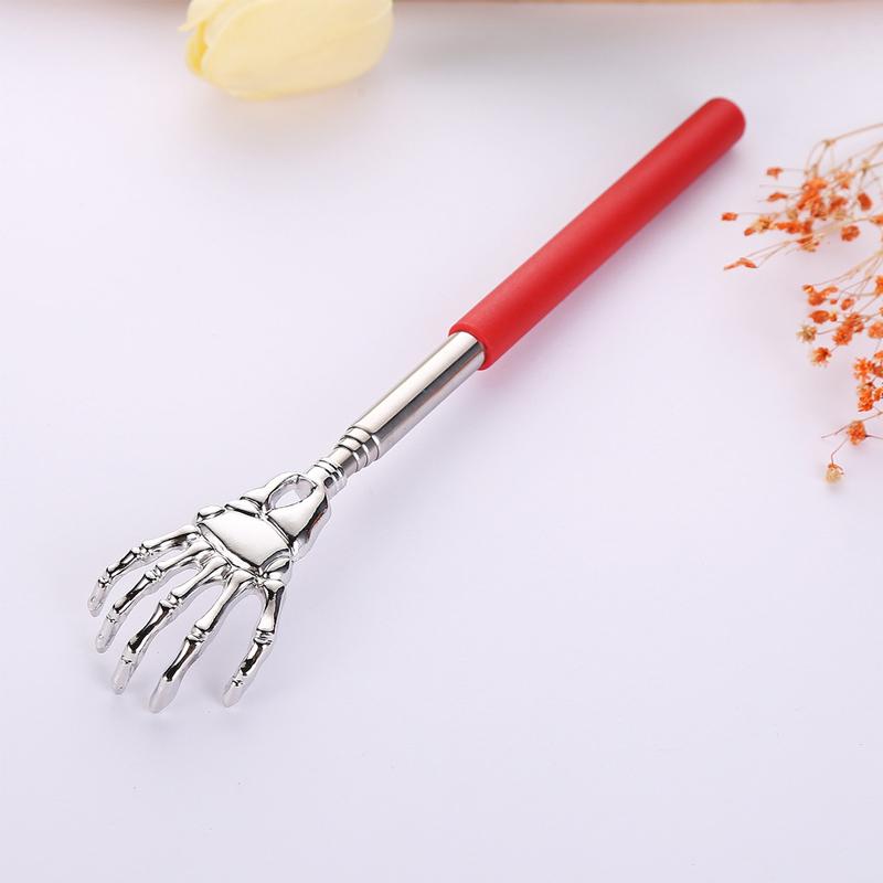 

Stainless Steel Back Scratcher Telescopic Claw for Back Scraper Massage Relax Old Man Happy Health Products Massage Tools красный