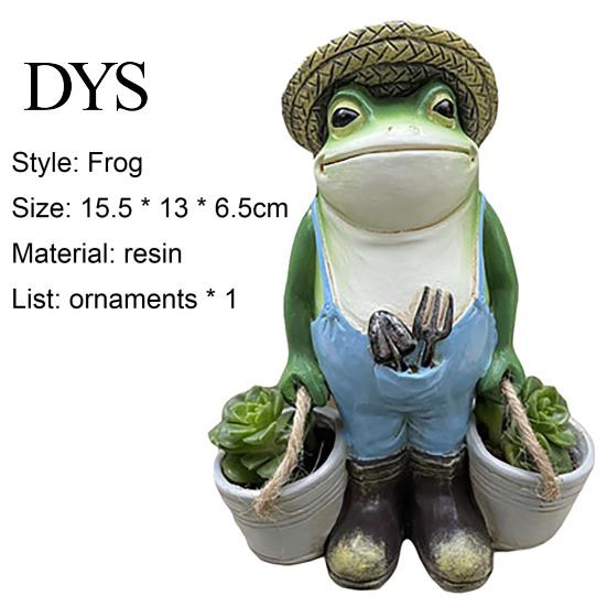 Animal Statue Decorative Vivid Resin Anti-deform Decoration Wear-resistant Garden Frog Sculpture for Outdoor