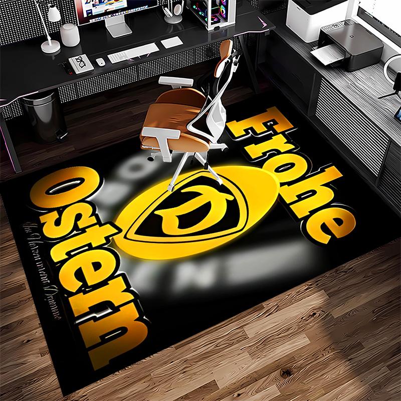 Dresden City Emblem Print Area Rug - Soft, Washable Non-Slip Indoor Mat for Office Chairs, Living Room, Home Office Decorative Rug