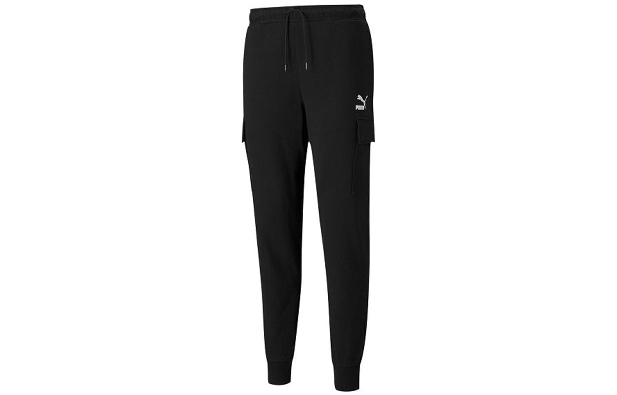 PUMA ESSENTIALS Knitted Sweatpants Men s Black Moderate Cargo Pants 534155-01 XL
