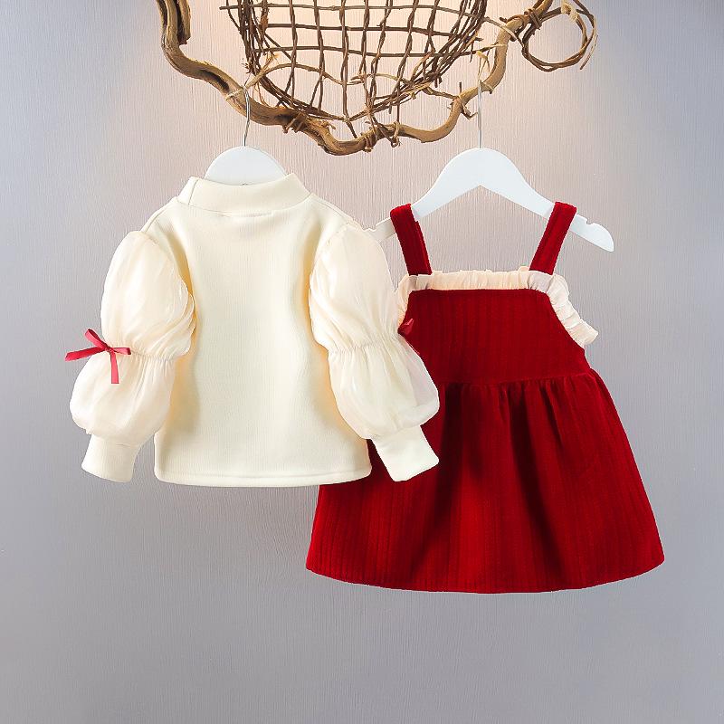 Baby Girls' Winter Fleece Dress Set, 1-3 Years, Two-Piece