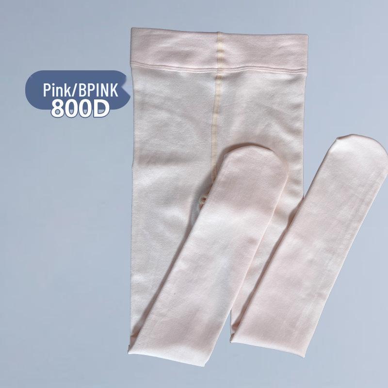 Girls' Ballet Dance Tights - Pink Velvet 60D, Spring/Summer Thin Dance Socks