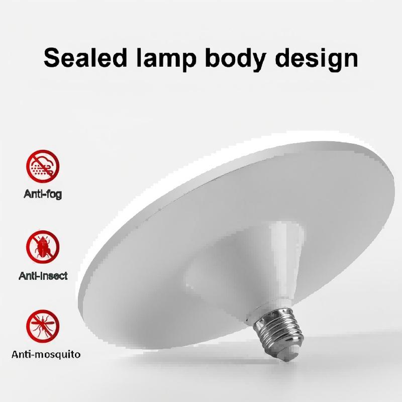 E27 Base 220V Energy Saving Cool White Indoor Ceiling Light 6500K for Household Garage Lighting 15W White LED Bulb