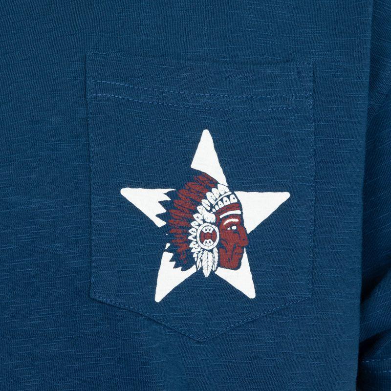 Men's Basic T-shirt with Star Print On the Back WHEELS AND WAVES