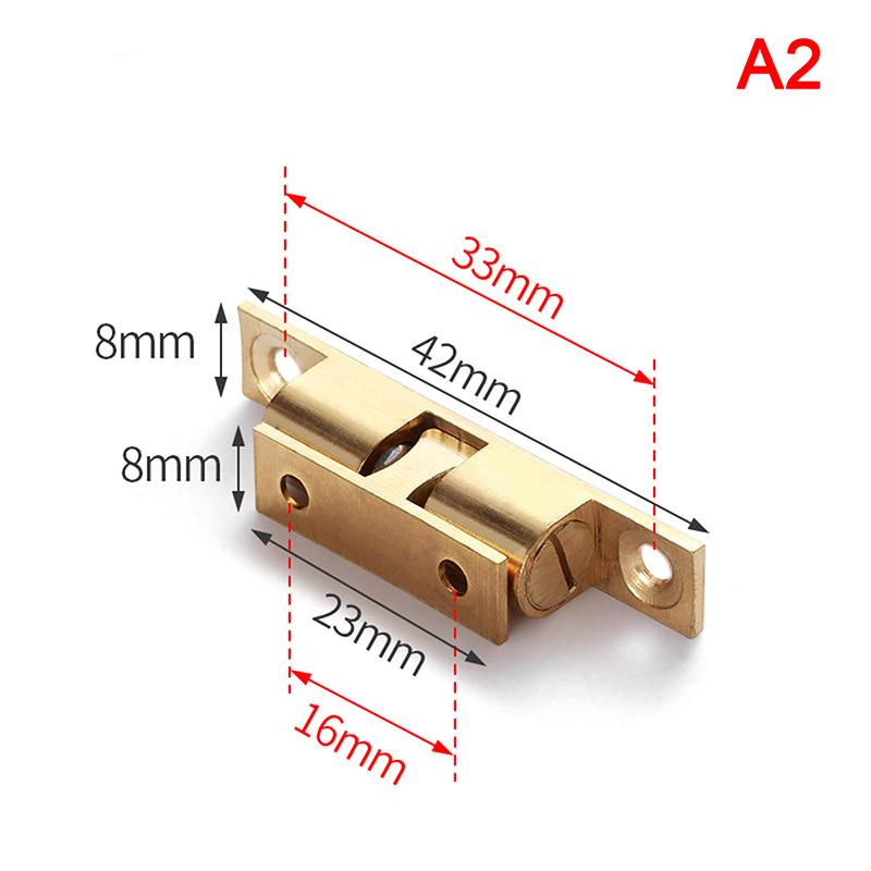 

1 шт. Латунный шариковый замок-защелка для двери, пружинный фиксатор для дверцы шкафа, серебристый двойной шариковый фиксатор, защелка для дверцы шкафа 42/50/60/70 мм